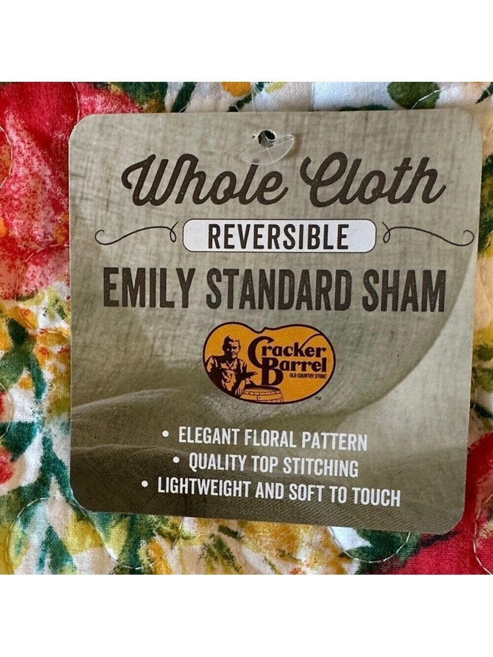 NWT Emily Standard size Pillow Shams by Cracker Barrel Quilted, Floral Beautiful - Picture 9 of 12